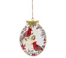 Load image into Gallery viewer, Cardinal Disk Ornaments- 2 asst