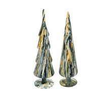 Load image into Gallery viewer, Green Marbleized Trees- 2 asst