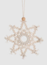 Load image into Gallery viewer, Macrame Snowflake Ornaments