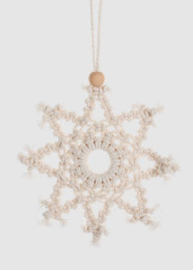 Macrame Snowflake Ornaments