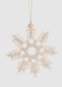 Macrame Snowflake Ornaments