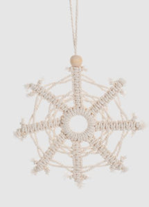 Macrame Snowflake Ornaments