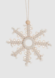 Macrame Snowflake Ornaments