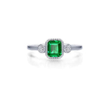 Load image into Gallery viewer, Square May Birthstone Ring