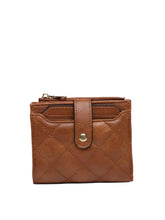 Load image into Gallery viewer, Melody Vegan Quilted Wallet- Brown