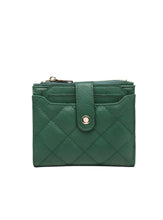 Load image into Gallery viewer, Melody Vegan Quilted Wallet- Green