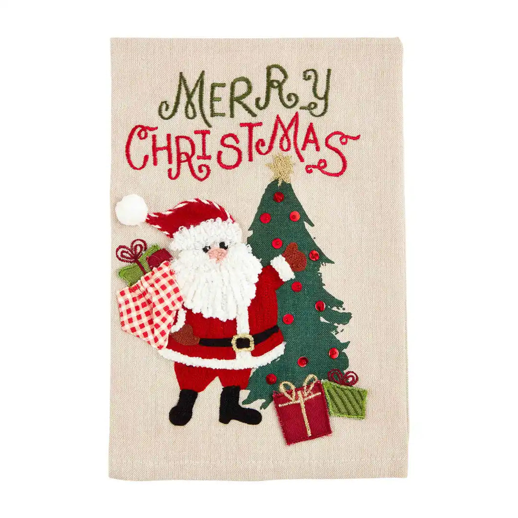 Christmas Embroidered Towel, 3 Asst