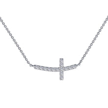 Load image into Gallery viewer, Sideways Curved Cross Necklace