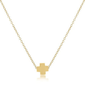 Signature Cross 16" Necklace - Gold