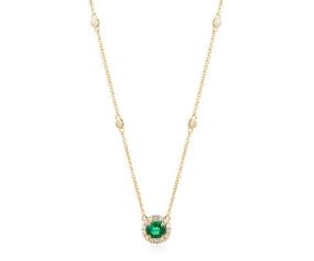 Emerald Halo Necklace