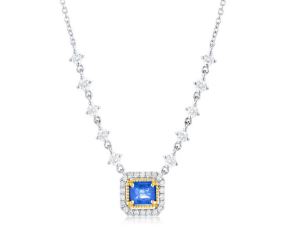 Sapphire and Diamond Necklace