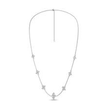 Load image into Gallery viewer, Flower Petals Stud Station Necklace