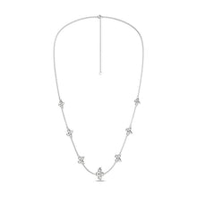 Load image into Gallery viewer, Flower Petals Stud Station Necklace