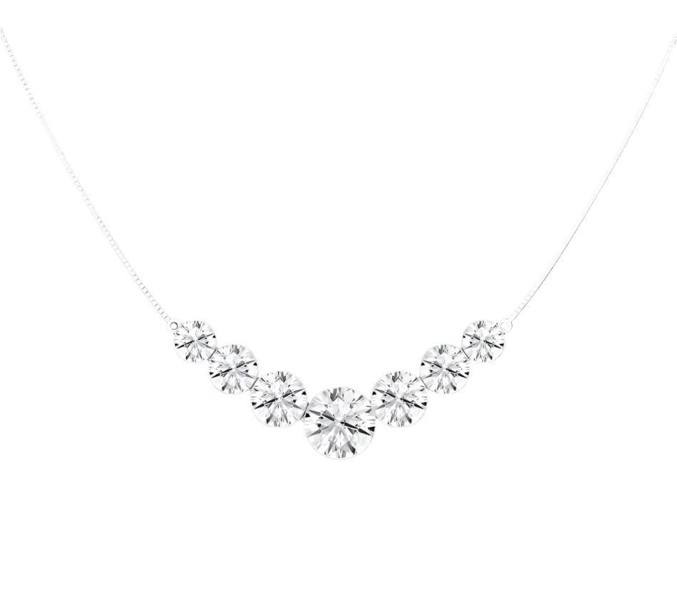 Seamless 7-Stone Graduated Diamond Necklace