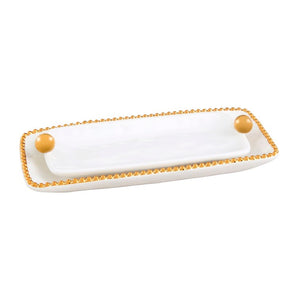 Nested Gold Beaded Dish Set