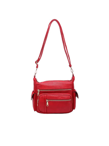 Nicole Vegan Crossbody- Red