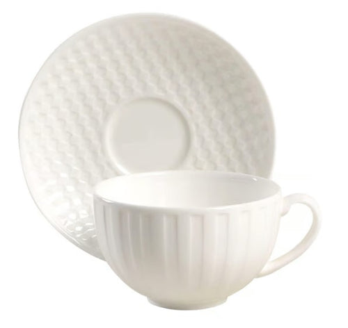 Night and Day White Cup and Saucer by Wedgwood