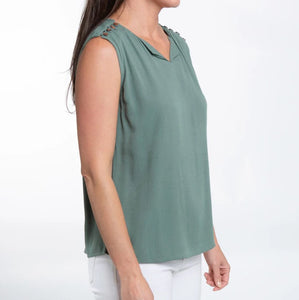 Nika Sleeveless V-Neck Blouse