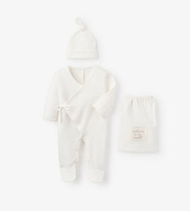 Organic Cotton Pointelle 2 Piece Preemie Layette Set