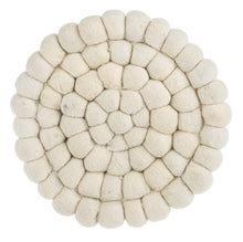 Load image into Gallery viewer, Oversized Handmade Felted Wool Pom Trivet, 4 asst