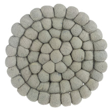 Load image into Gallery viewer, Oversized Handmade Felted Wool Pom Trivet, 4 asst