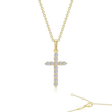 Load image into Gallery viewer, 0.36 CTW Cross Pendant Necklace- Gold