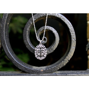 Open Filigree Cross Pendant