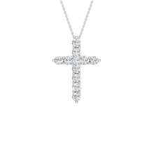 Load image into Gallery viewer, 0.5 CTW Round 11-Stone Cross Pendant
