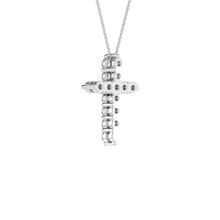 Load image into Gallery viewer, 0.5 CTW Round 11-Stone Cross Pendant