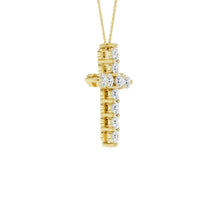 Load image into Gallery viewer, 1 CTW Round 11-Stone Cross Pendant