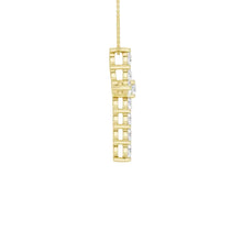 Load image into Gallery viewer, 1 CTW Round 11-Stone Cross Pendant