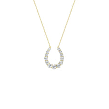 Load image into Gallery viewer, Round Horseshoe Pendant Necklace