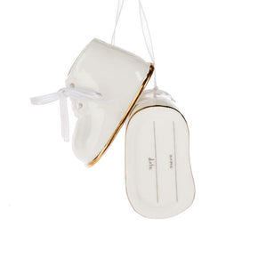 Personalizable Baby Booties Ornament Set