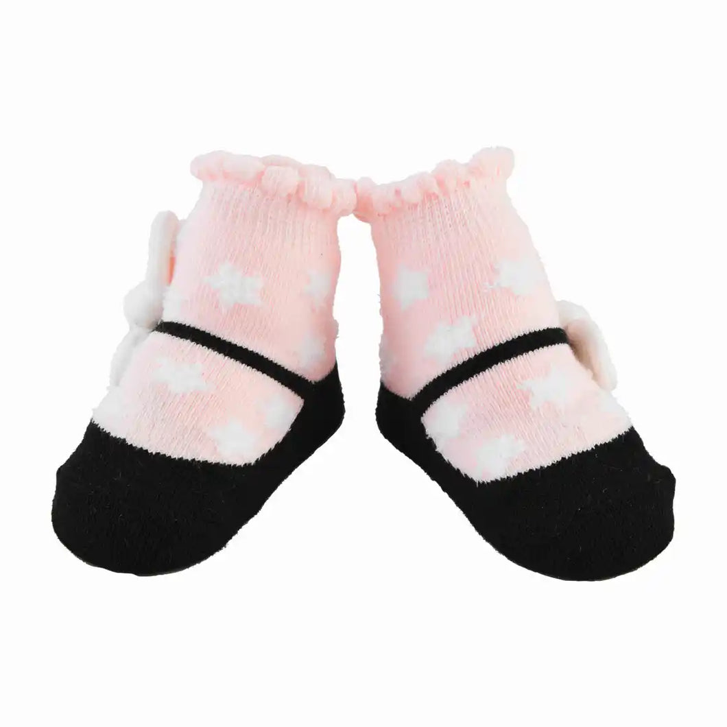 Pink Star Baby Socks