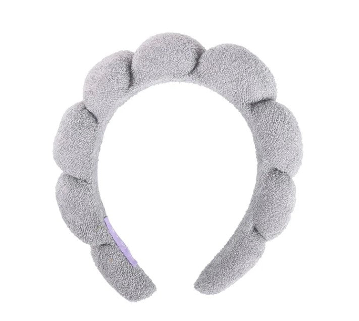 Plush Spa Headband, 6 asst