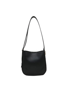 Poppy Vegan Paneled Crossbody- Black