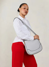 Load image into Gallery viewer, Poppy Vegan Paneled Crossbody- Black