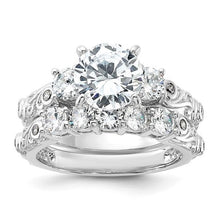Load image into Gallery viewer, Sterling Silver Rhodium-Plated CZ Bridal Set