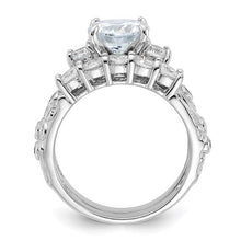 Load image into Gallery viewer, Sterling Silver Rhodium-Plated CZ Bridal Set