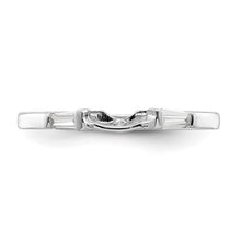 Load image into Gallery viewer, Sterling Silver Rhodium-plated CZ Two-Piece Wedding Set