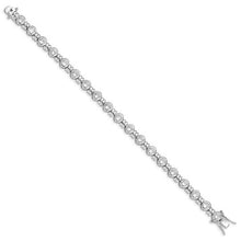 Load image into Gallery viewer, Sterling Silver Rhodium-plated CZ Bracelet