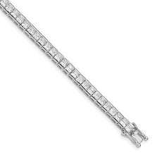 Load image into Gallery viewer, Sterling Silver Rhodium-plated CZ Tennis Bracelet