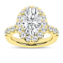 Load image into Gallery viewer, 3 CTW Oval Elegant Halo Ring