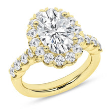 Load image into Gallery viewer, 3 CTW Oval Elegant Halo Ring