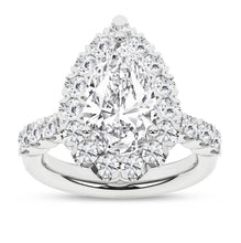 Load image into Gallery viewer, Pear Elegant Halo Ring