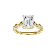Load image into Gallery viewer, Emerald Trellis Shank Engagement Ring