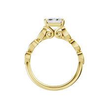 Load image into Gallery viewer, Emerald Trellis Shank Engagement Ring