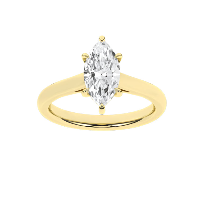 1.5 ctw Marquise  Solitaire Ring