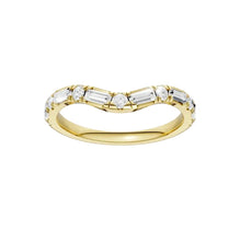 Load image into Gallery viewer, Round+Baguette 3-Stone Matching Wedding Band