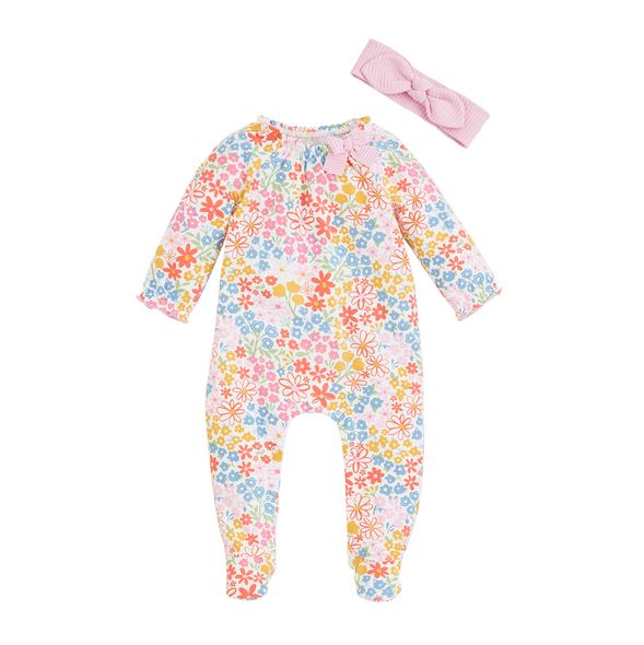 Rainbow Ditsy Floral Baby Sleeper